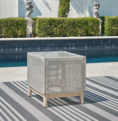 J&M Furniture - Ashley Furniture - Seton Creek Outdoor End Table - Square End Table / Gray - P798-702
