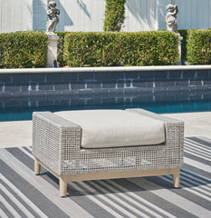 J&M Furniture - Ashley Furniture - Seton Creek Outdoor Ottoman with Cushion - Ottoman with Cushion / Gray - P798-814
