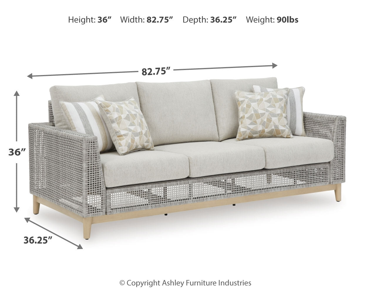 Seton Creek Outdoor Sofa with Cushion