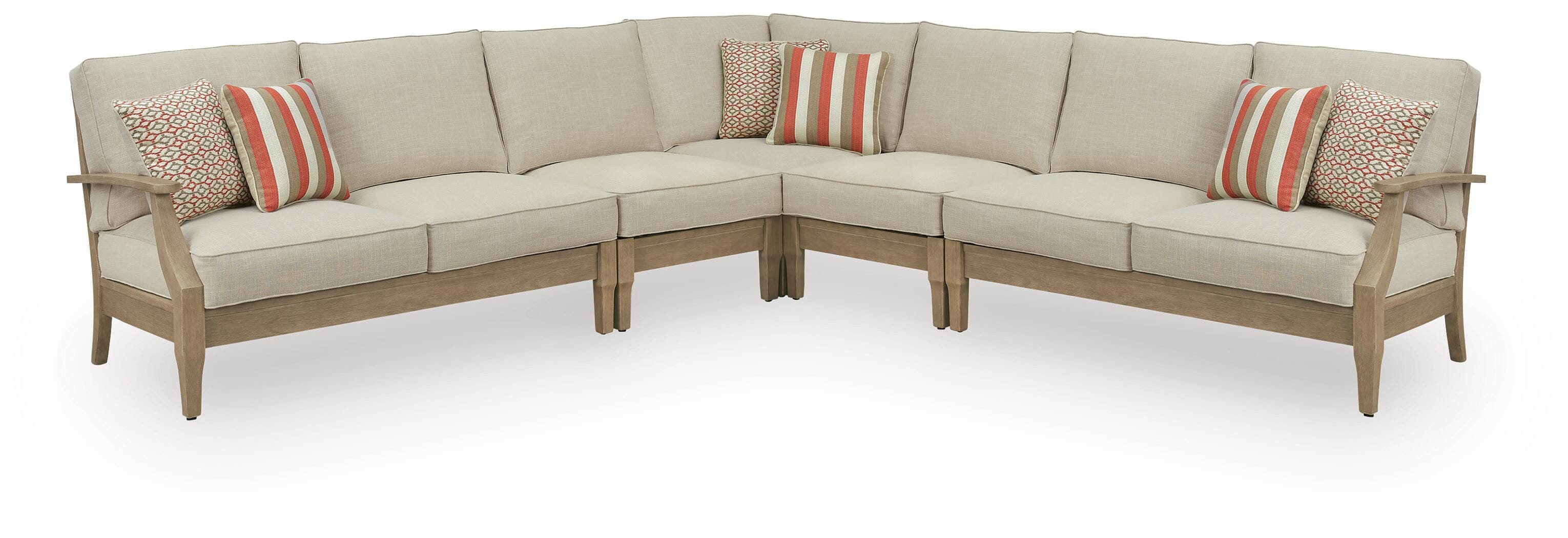 J&M Furniture - Ashley Furniture - Clare View 5-Piece Outdoor Sectional - 5-Piece Outdoor Sectional - P801P12