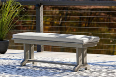 J&M Furniture - Ashley Furniture - Visola Bench with Cushion - Bench with Cushion / Gray - P802-600