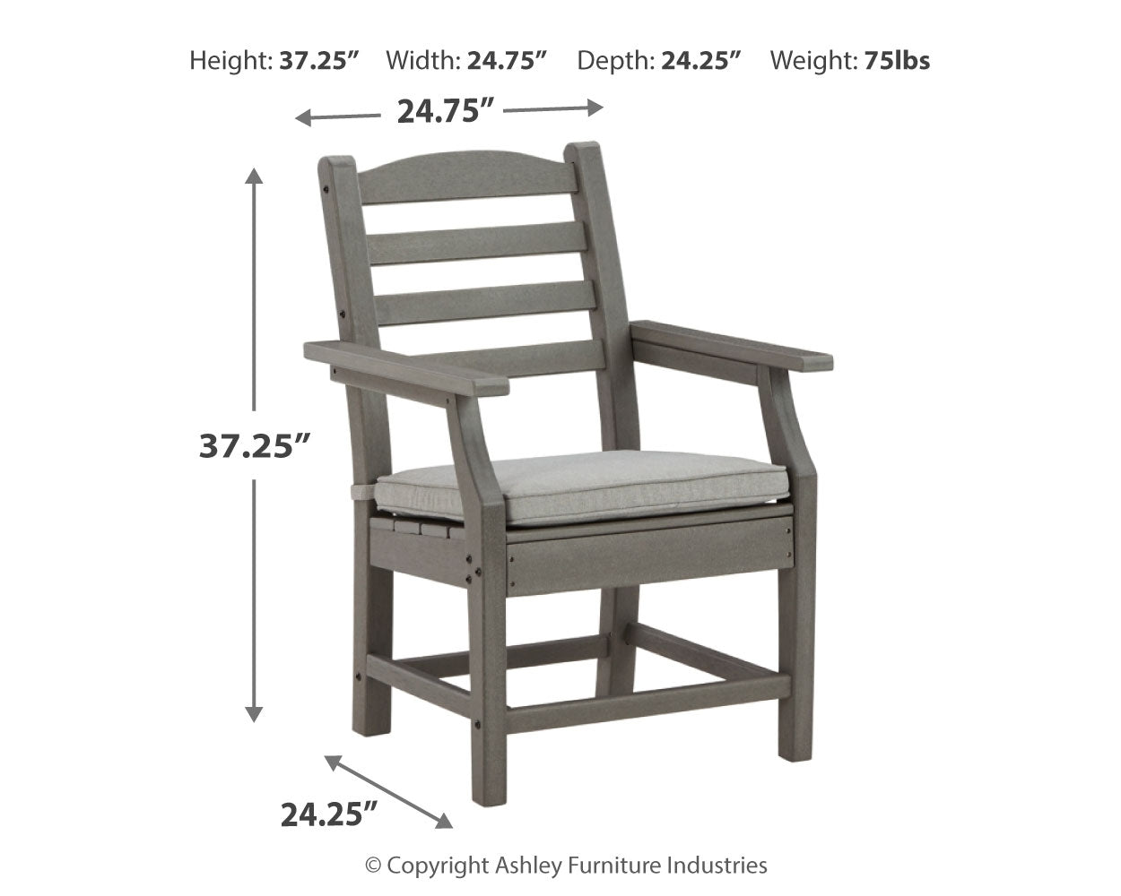Visola Arm Chair with Cushion (Set of 2)