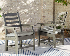 J&M Furniture - Ashley Furniture - Visola Arm Chair with Cushion (Set of 2) - Arm Chair With Cushion (Set of 2) / Gray - P802-601A