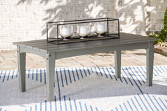 J&M Furniture - Ashley Furniture - Visola Outdoor Coffee Table - Rectangular Cocktail Table / Gray - P802-701