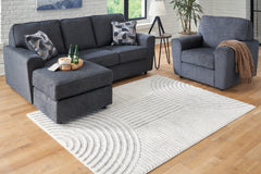 J&M Furniture - Ashley Furniture - Lambworth 5'3" x 7' Rug - 5'3" x 7' Rug / Gray/Cream - R405342