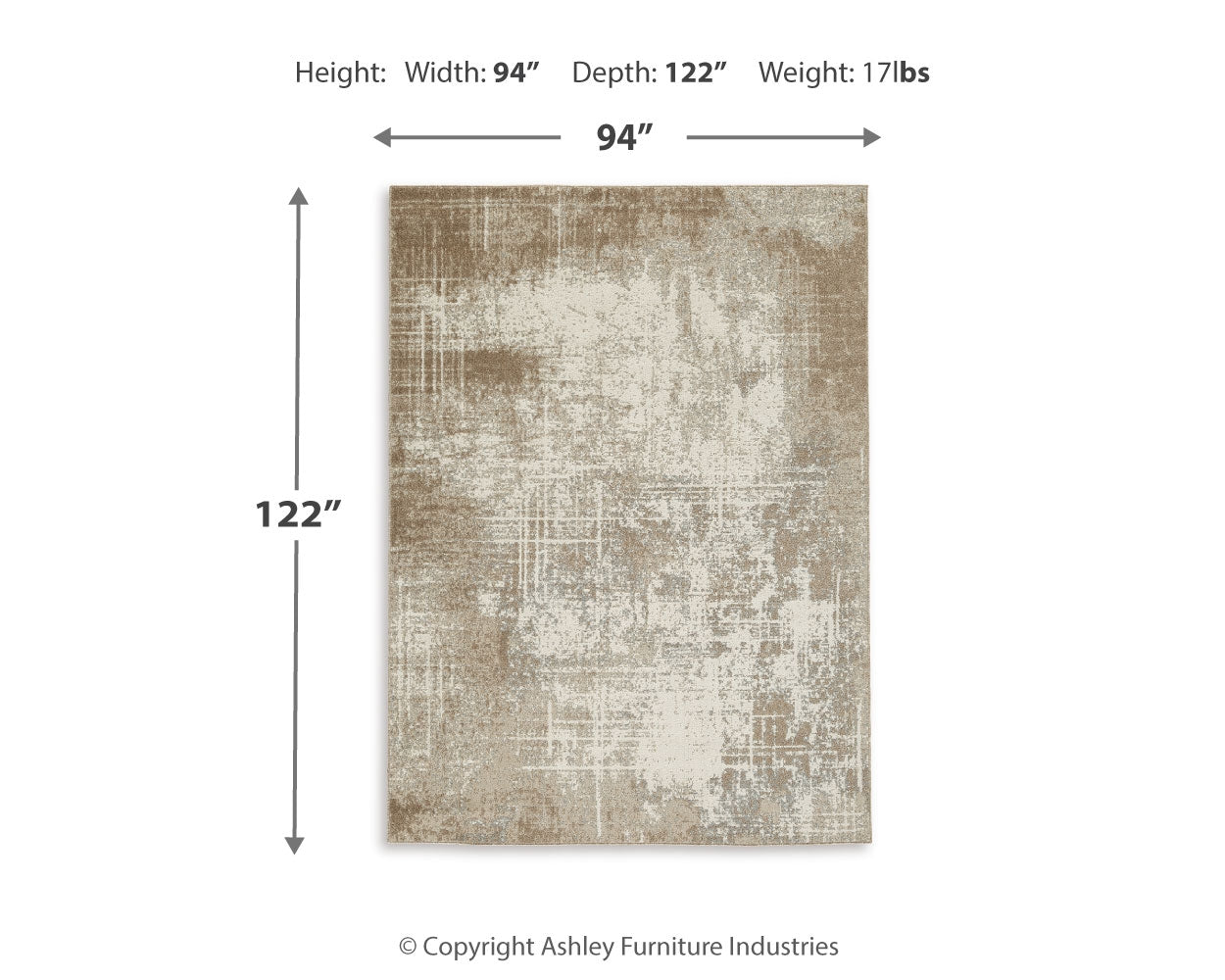 Grifflain 7'10" x 10'3" Washable Rug