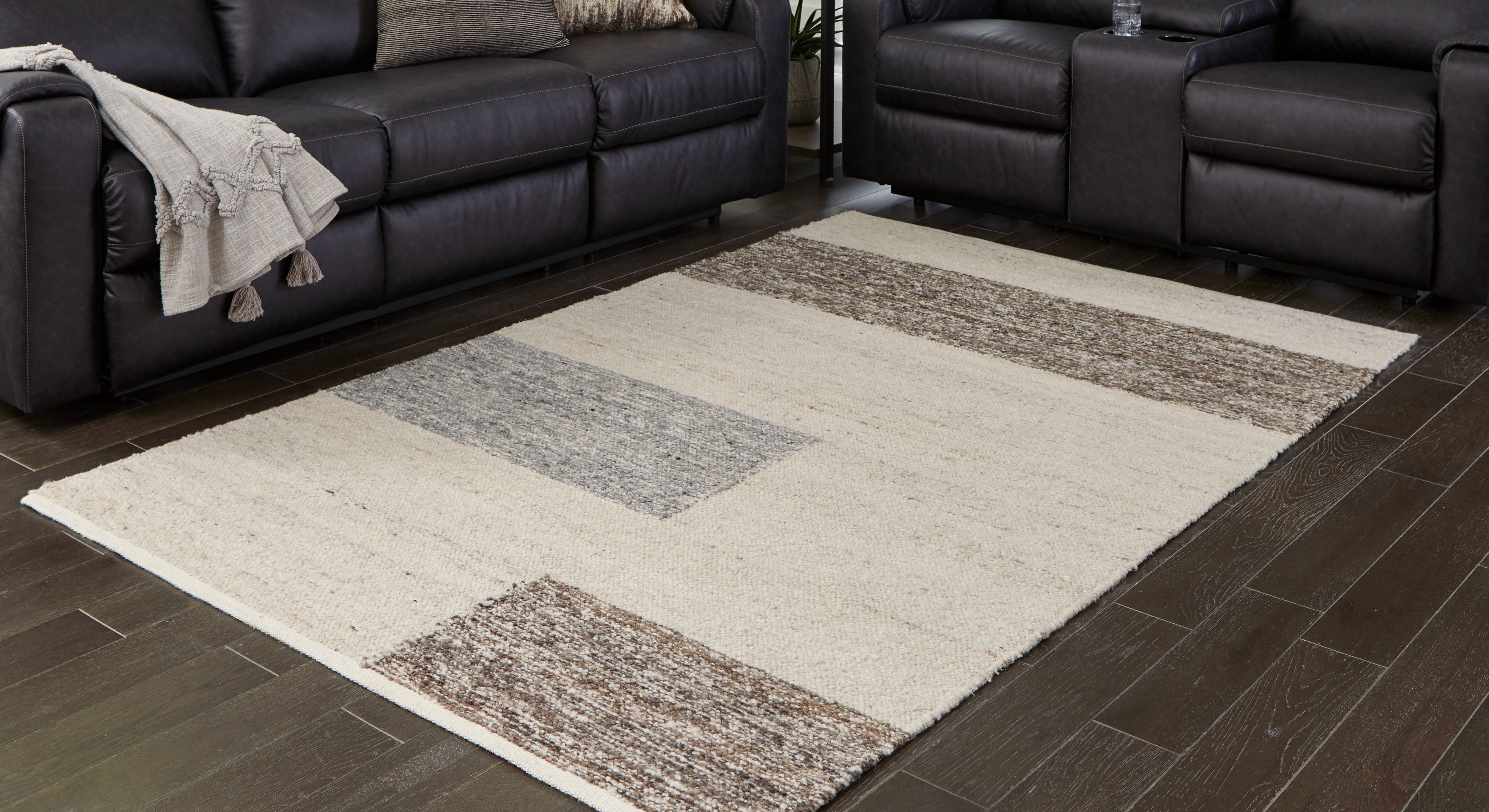 J&M Furniture - Ashley Furniture - Barus 8' x 10' Rug - 8' x 10' Rug / Beige/Brown/Gray - R406401