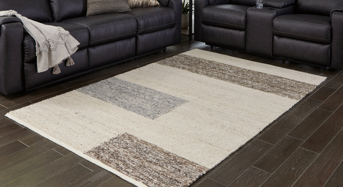 J&M Furniture - Ashley Furniture - Barus 8' x 10' Rug - 8' x 10' Rug / Beige/Brown/Gray - R406401