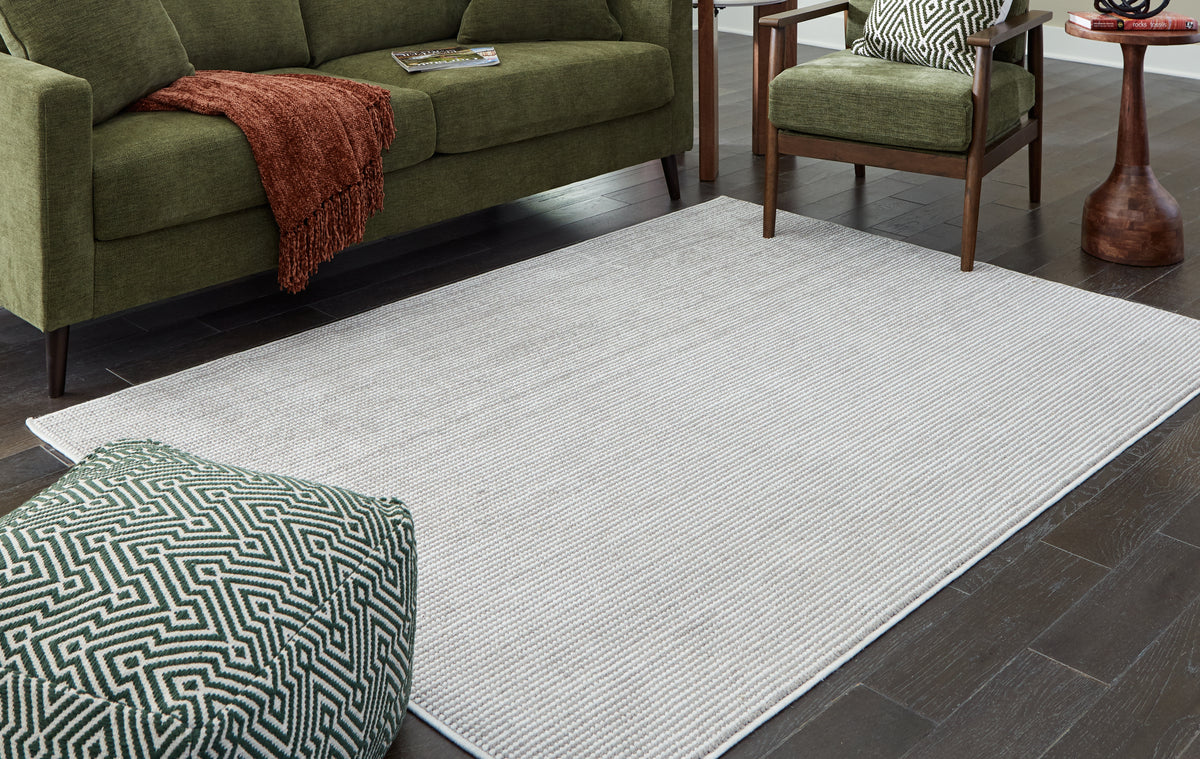 J&M Furniture - Ashley Furniture - Eduring 5' x 7' Rug - 5' x 7' Rug / Ivory/Taupe - R406692