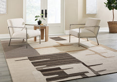J&M Furniture - Ashley Furniture - Kencher 10' x 14' Rug - 10' x 14' Rug / Beige/Brown - R406820