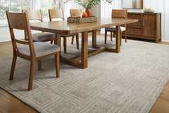 J&M Furniture - Ashley Furniture - Brickburgh 10' x 14' Rug - 10' x 14' Rug / Gray/Ivory/Honey - R406900
