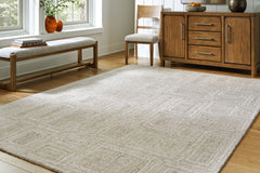 J&M Furniture - Ashley Furniture - Brickburgh 8' x 10' Rug - 8' x 10' Rug / Gray/Ivory/Honey - R406901