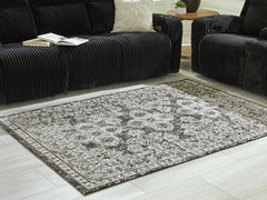 J&M Furniture - Ashley Furniture - Glennisman Large Rug - Large Rug / Black/Gray/Ivory - R407271