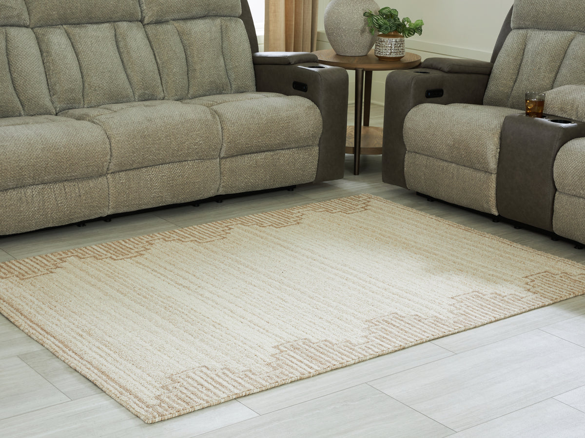 J&M Furniture - Ashley Furniture - Emorymore Medium Rug - Medium Rug / Brown/Beige - R407302