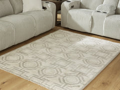J&M Furniture - Ashley Furniture - Maconville Medium Rug - Medium Rug / Ivory/Gray - R407322