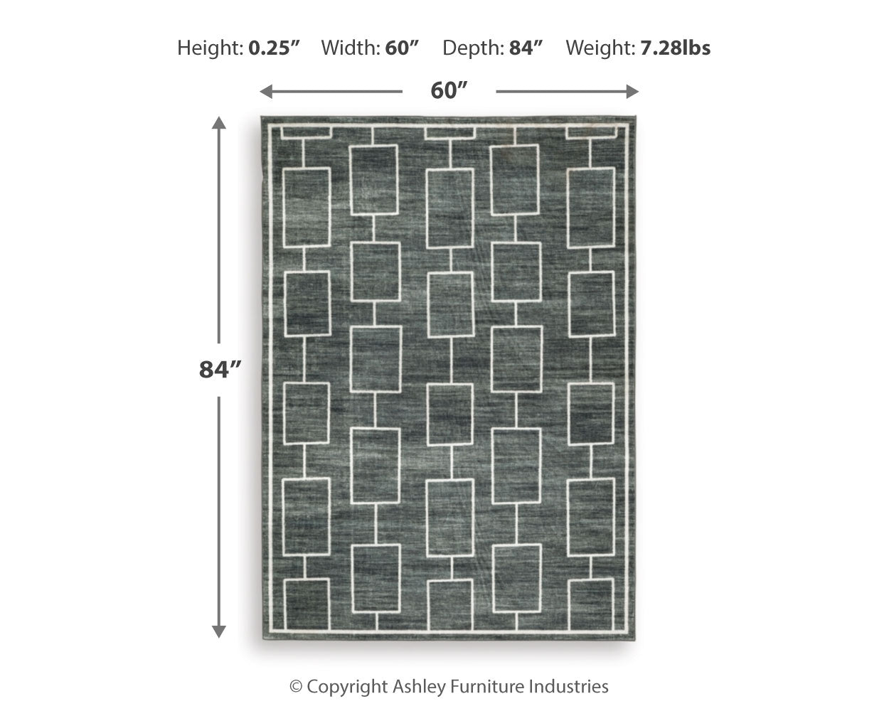 Elderland Washable 5' x 7' Area Rug