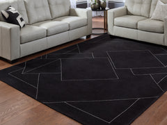 J&M Furniture - Ashley Furniture - Marav 7'8" x 10' Area Rug - 7'8" x 10' Area Rug / Black/White - R407531