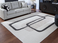 J&M Furniture - Ashley Furniture - Davismour 7'8" x 10' Area Rug - 7'8" x 10' Area Rug / Ivory/Taupe/Charcoal - R407561