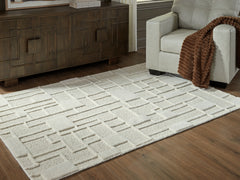 J&M Furniture - Ashley Furniture - Empriss 5' x 7' Area Rug - 5' x 7' Area Rug / Ivory - R407622