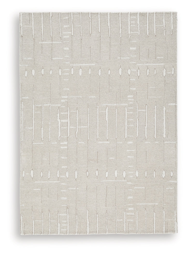 J&M Furniture - Ashley Furniture - Wolbert 5' x 7' Area Rug - 5' x 7' Area Rug / Tan/Ivory - R407662