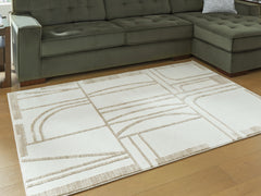 J&M Furniture - Ashley Furniture - Farongrove 5'3" x 7' Area Rug - 5'3" x 7' Area Rug / Ivory/Beige - R407672