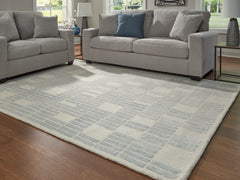 J&M Furniture - Ashley Furniture - Dylanton 7'8" x 10' Area Rug - 7'8" x 10' Area Rug / Ivory/Blue - R407811