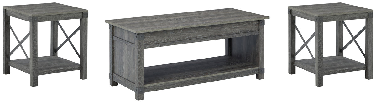 J&M Furniture - Ashley Furniture - Freedan Coffee Table and 2 End Tables - Coffee Table and 2 End Tables - T175T1