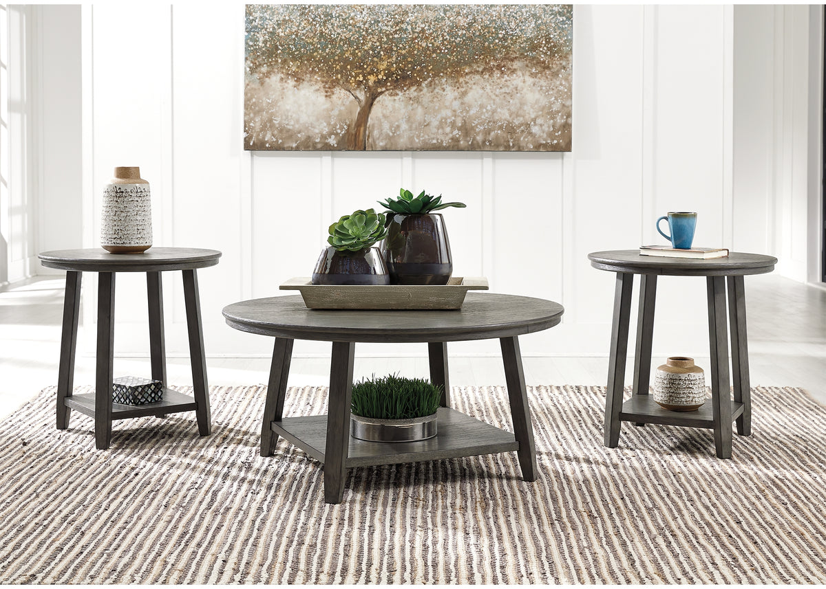 J&M Furniture - Ashley Furniture - Caitbrook Table (Set of 3) - Occasional Table Set (3/CN) / Gray - T188-13