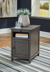 J&M Furniture - Ashley Furniture - Treytown Chairside End Table - Chair Side End Table / Gray - T300-317