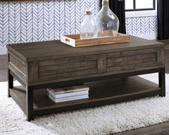 J&M Furniture - Ashley Furniture - Johurst Coffee Table with Lift Top - LIFT TOP COCKTAIL TABLE / Grayish Brown - T444-9