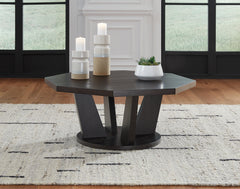 J&M Furniture - Ashley Furniture - Chasinfield Coffee Table - Octagon Cocktail Table / Dark Brown - T458-8