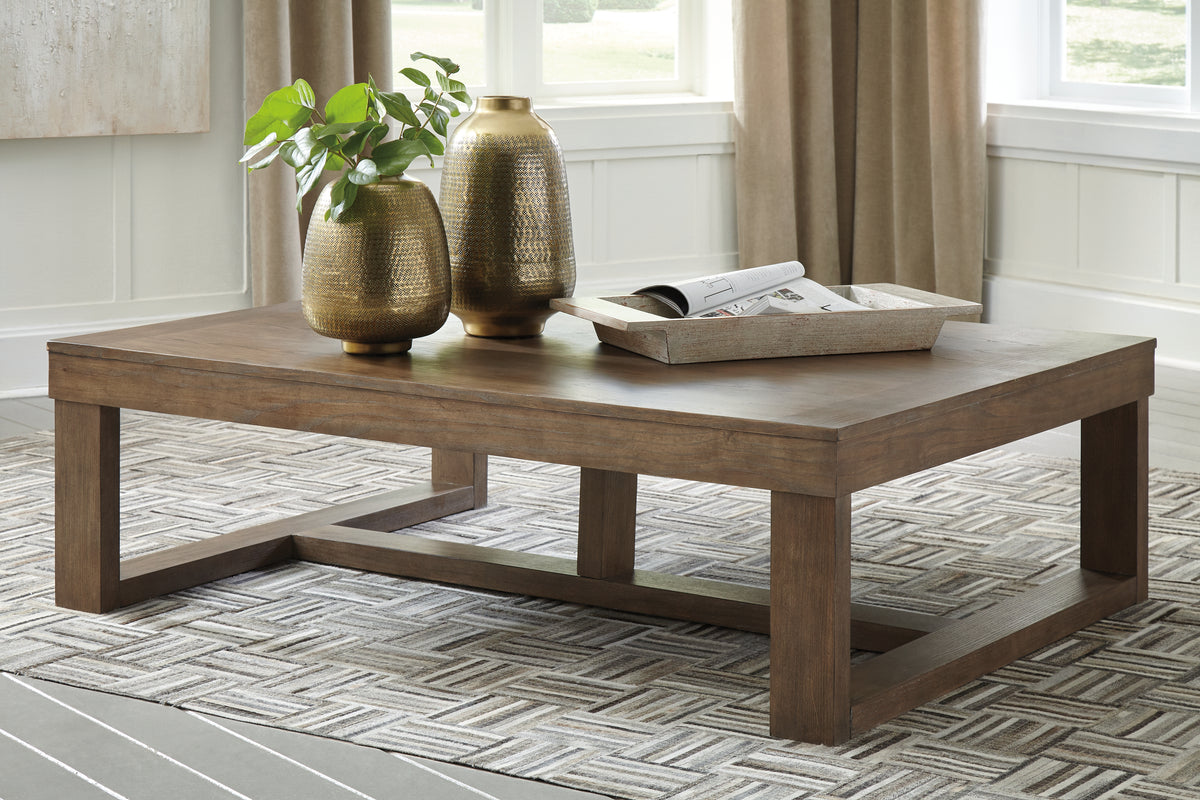 J&M Furniture - Ashley Furniture - Cariton Coffee Table - Rectangular Cocktail Table / Gray - T471-1