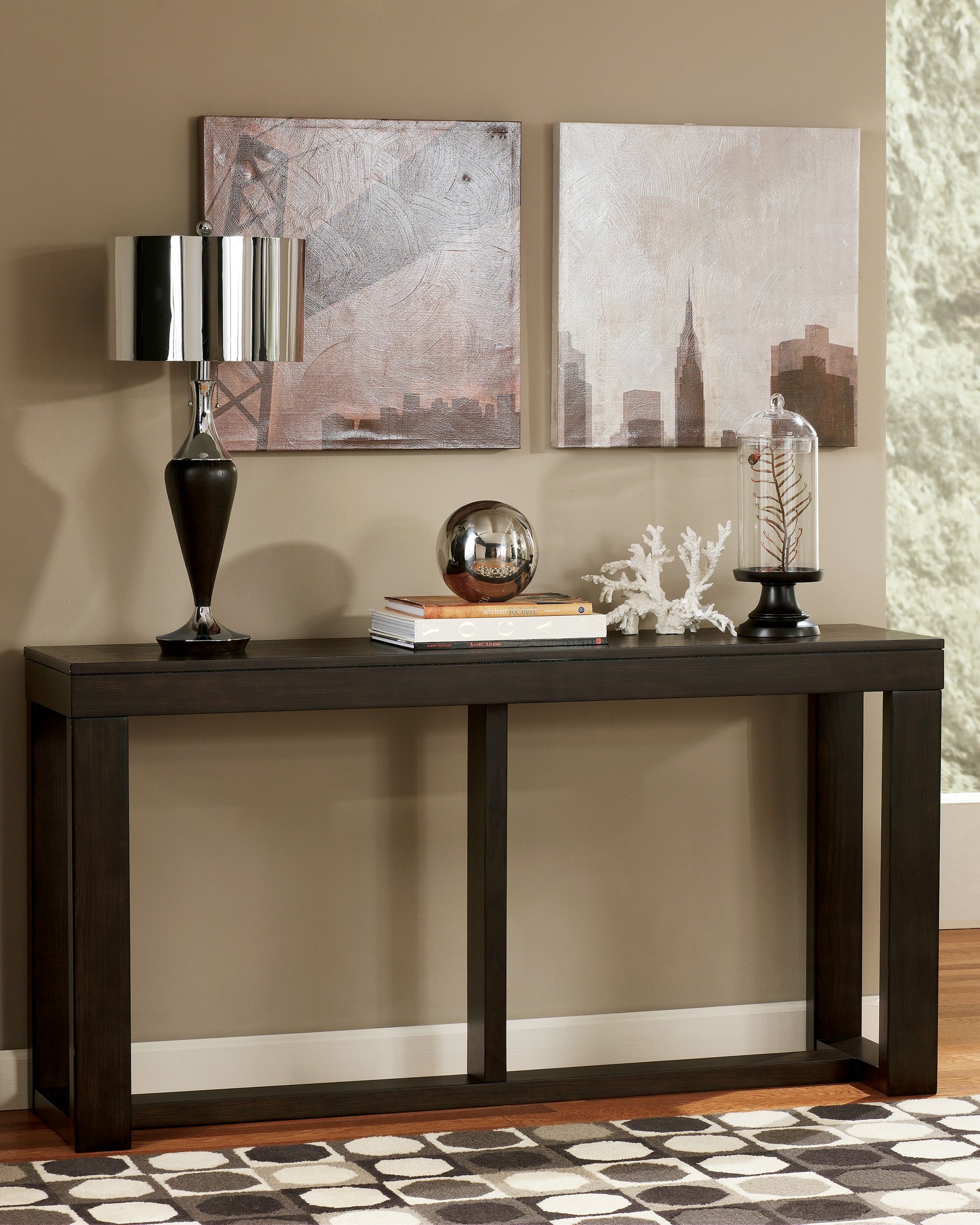 J&M Furniture - Ashley Furniture - Watson Sofa/Console Table - Sofa Table / Dark Brown - T481-4