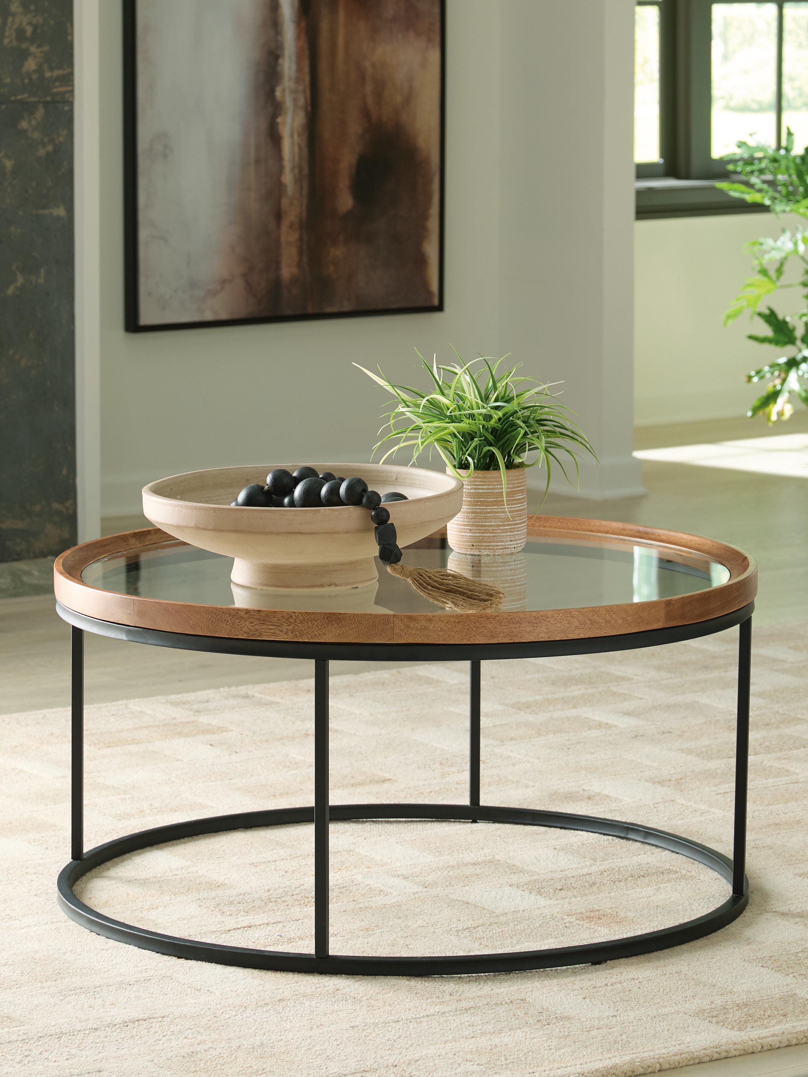 J&M Furniture - Ashley Furniture - Noraluna Coffee Table - Round Cocktail Table - T502-8