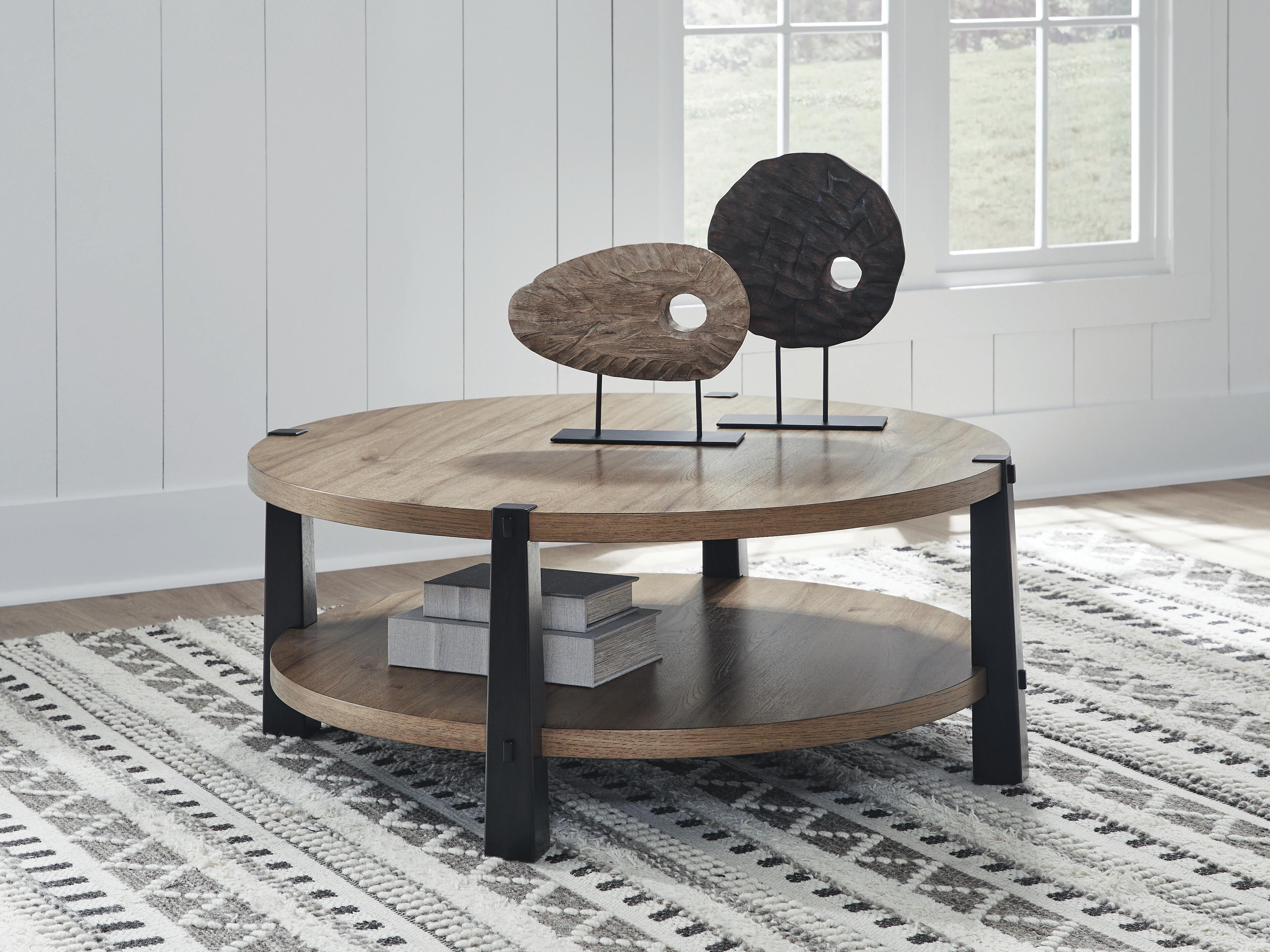 J&M Furniture - Ashley Furniture - Ridgester Coffee Table - Round Cocktail Table - T518-8