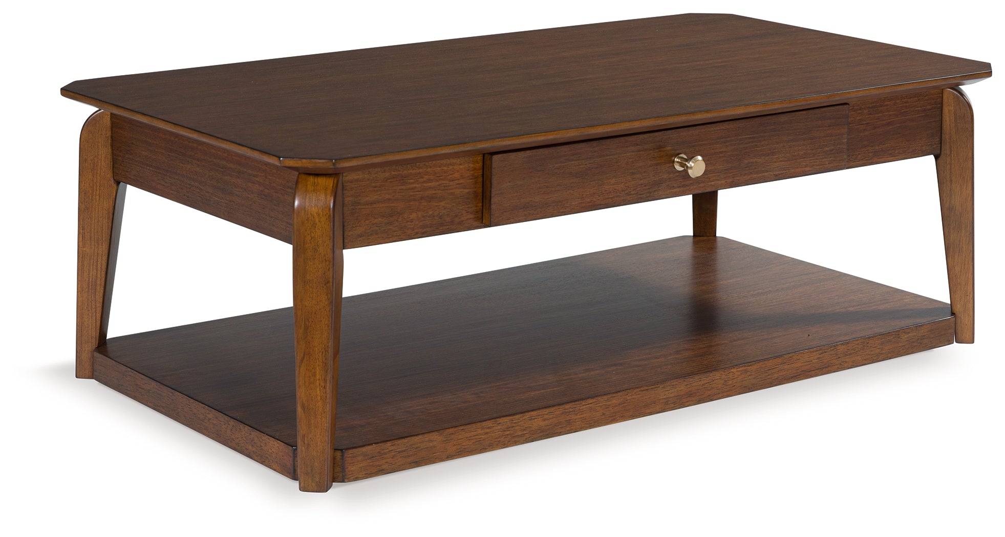 J&M Furniture - Ashley Furniture - Trenmour Coffee Table - Rectangular Cocktail Table / Medium Brown - T596-1