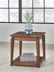 J&M Furniture - Ashley Furniture - Trenmour End Table - Square End Table / Medium Brown - T596-2