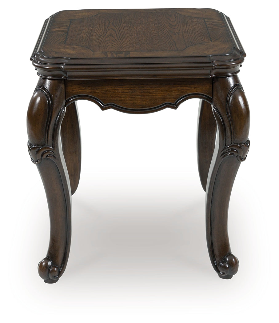 J&M Furniture - Ashley Furniture - Maylee End Table - Square End Table / Dark Brown - T647-2