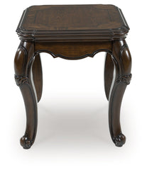 J&M Furniture - Ashley Furniture - Maylee End Table - Square End Table / Dark Brown - T647-2