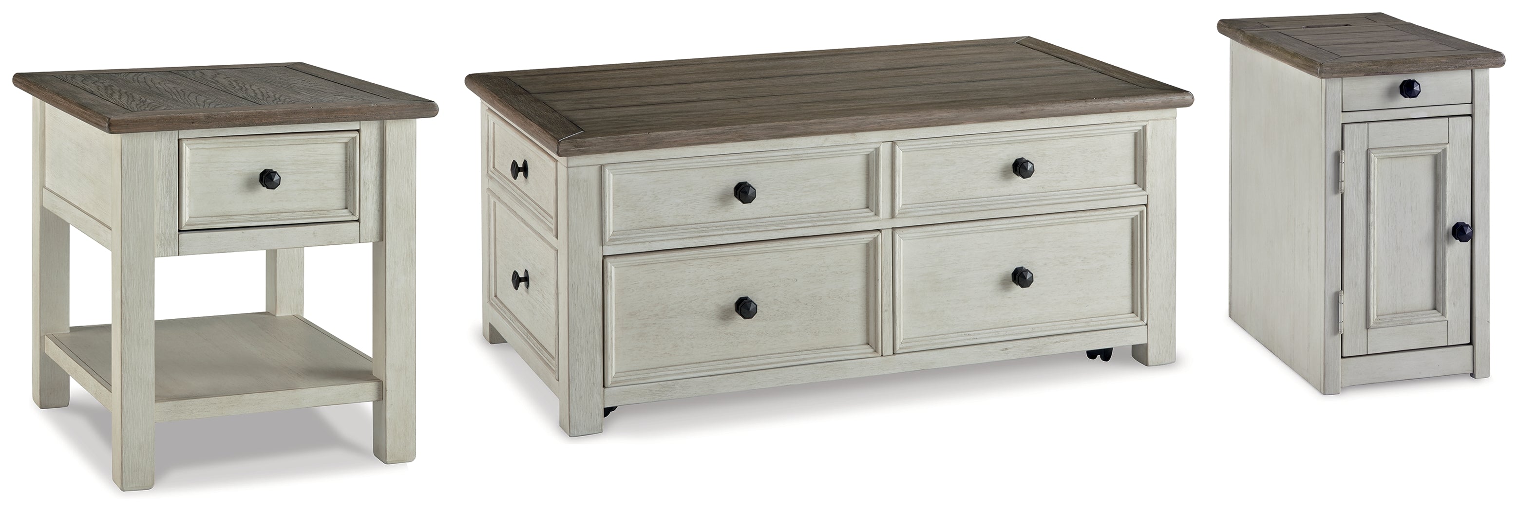 J&M Furniture - Ashley Furniture - Bolanburg Coffee Table with End Table and Chairside End Table - Coffee Table with End Table and Chairside End Table - T637T1