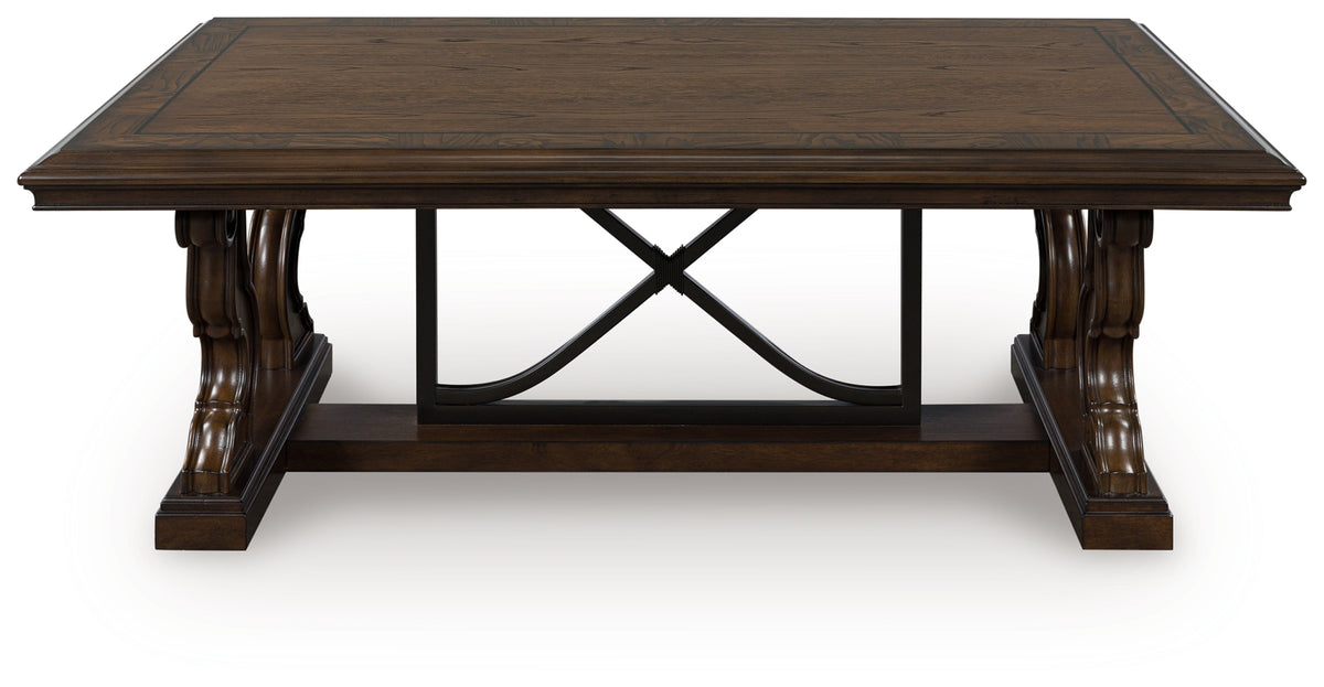 J&M Furniture - Ashley Furniture - Maylee Coffee Table - Rectangular Cocktail Table / Dark Brown - T647-1