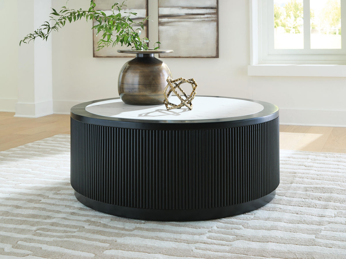 J&M Furniture - Ashley Furniture - Grayman Coffee Table - Round Cocktail Table - T650-8