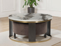 J&M Furniture - Ashley Furniture - Jazmore Nesting Coffee Table (Set of 2) - Nesting Cocktail Tables (Set of 2) / Brown/Brass Finish - T671-22