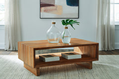 J&M Furniture - Ashley Furniture - Dressonni Coffee Table - Rectangular Cocktail Table / Brown - T690-1