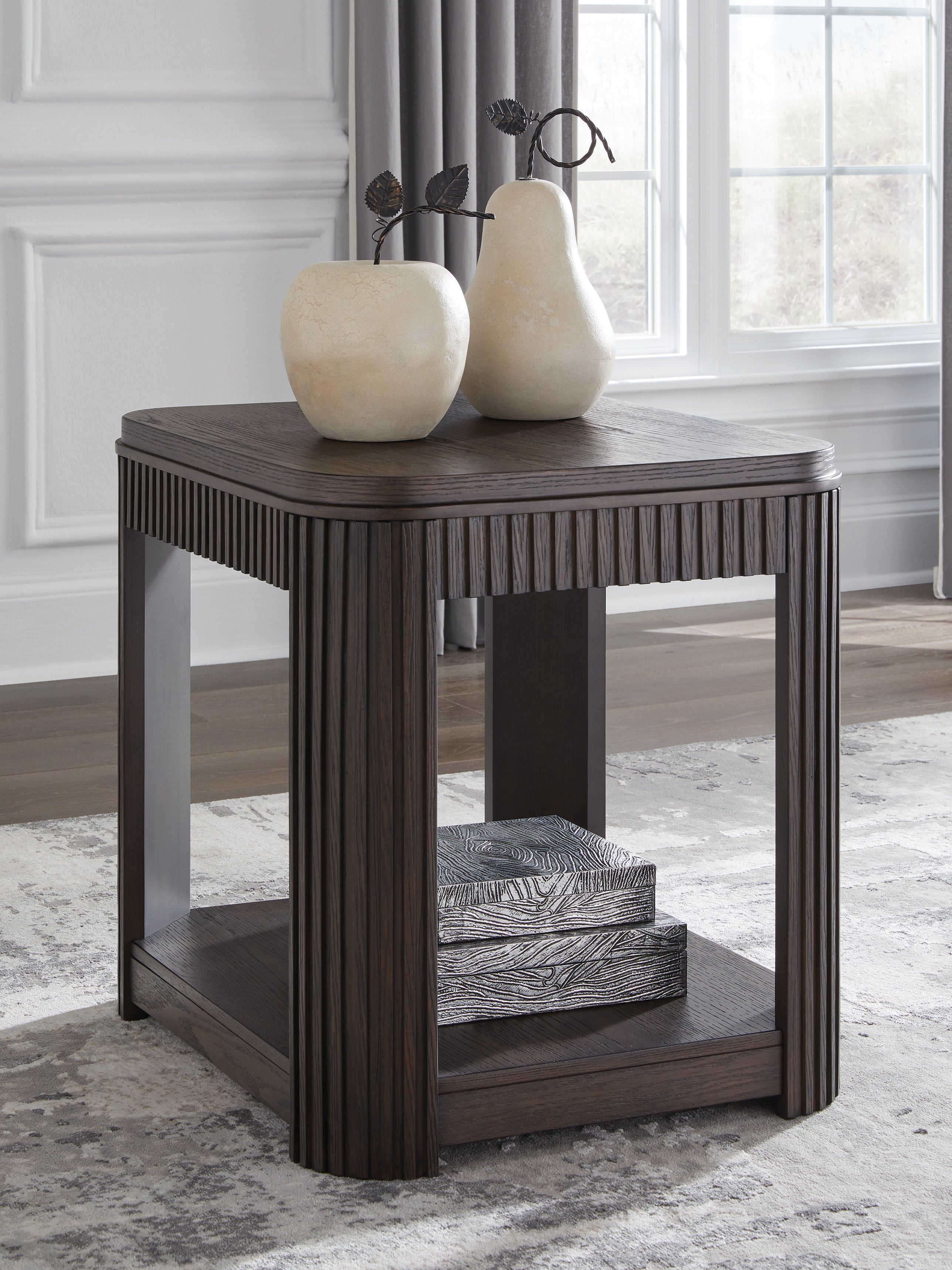 J&M Furniture - Ashley Furniture - Carlibrie End Table - Rectangular End Table / Warm Brown - T700-3