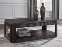 J&M Furniture - Ashley Furniture - Carlibrie Lift-Top Coffee Table - Lift Top Cocktail Table / Warm Brown - T700-9