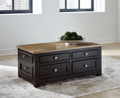 J&M Furniture - Ashley Furniture - Drazmine Lift-Top Coffee Table - Lift Top Cocktail Table / Brown - T734-20