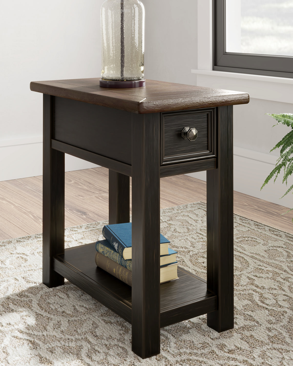 J&M Furniture - Ashley Furniture - Tyler Creek Chairside End Table - Chair Side End Table / Grayish Brown/Black - T736-107