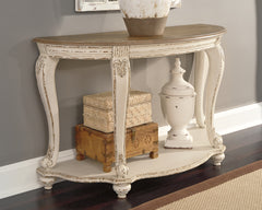 J&M Furniture - Ashley Furniture - Realyn Sofa Table - Sofa Table / White/Brown - T743-4