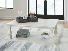 J&M Furniture - Ashley Furniture - Arlendyne Coffee Table - Rectangular Cocktail Table / Antique White - T747-1